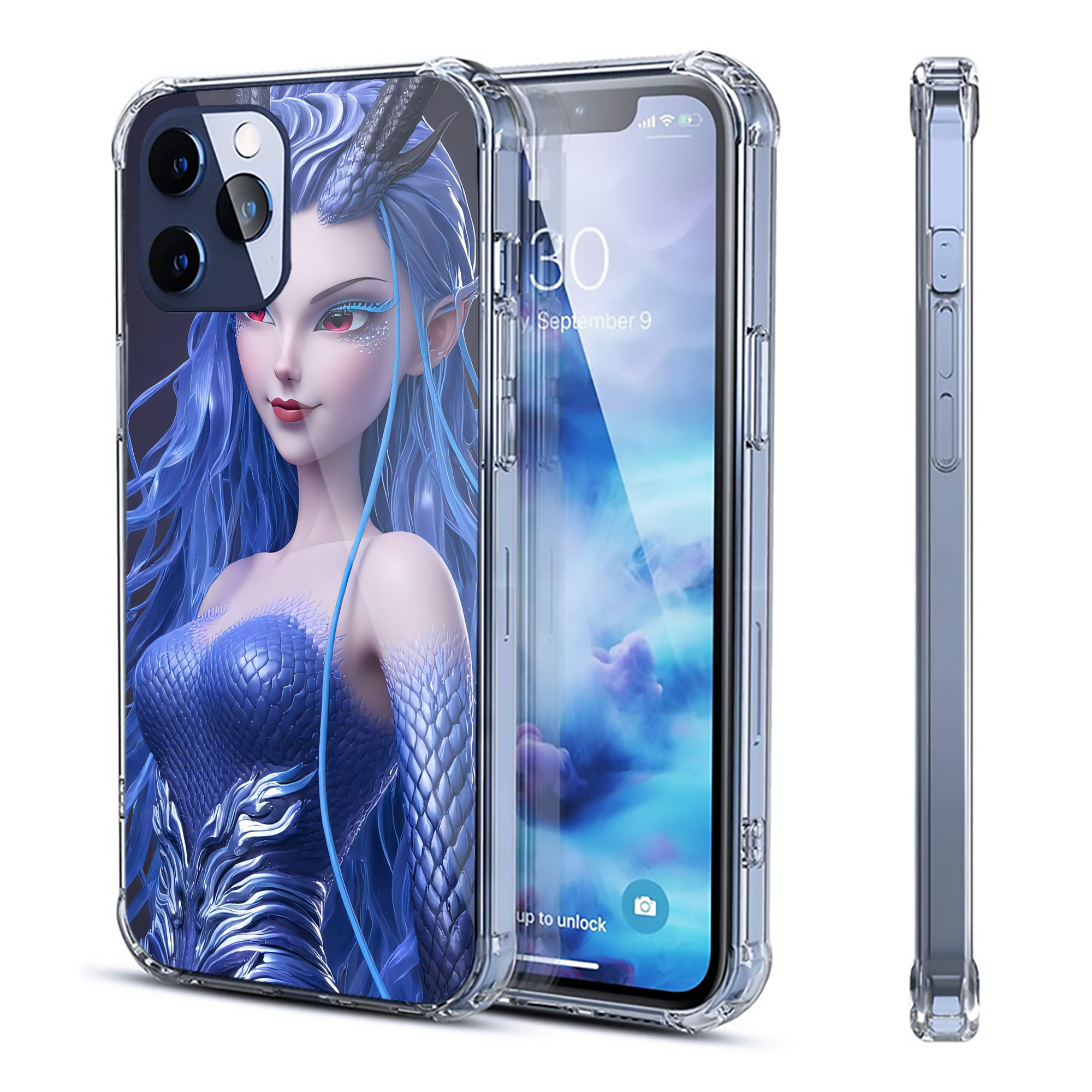 （画像用） Ne Zha 2 ナタ 魔童の大暴れ 【iPhone 12シリーズ対応】透明スマホケース（クリアソフトケース）